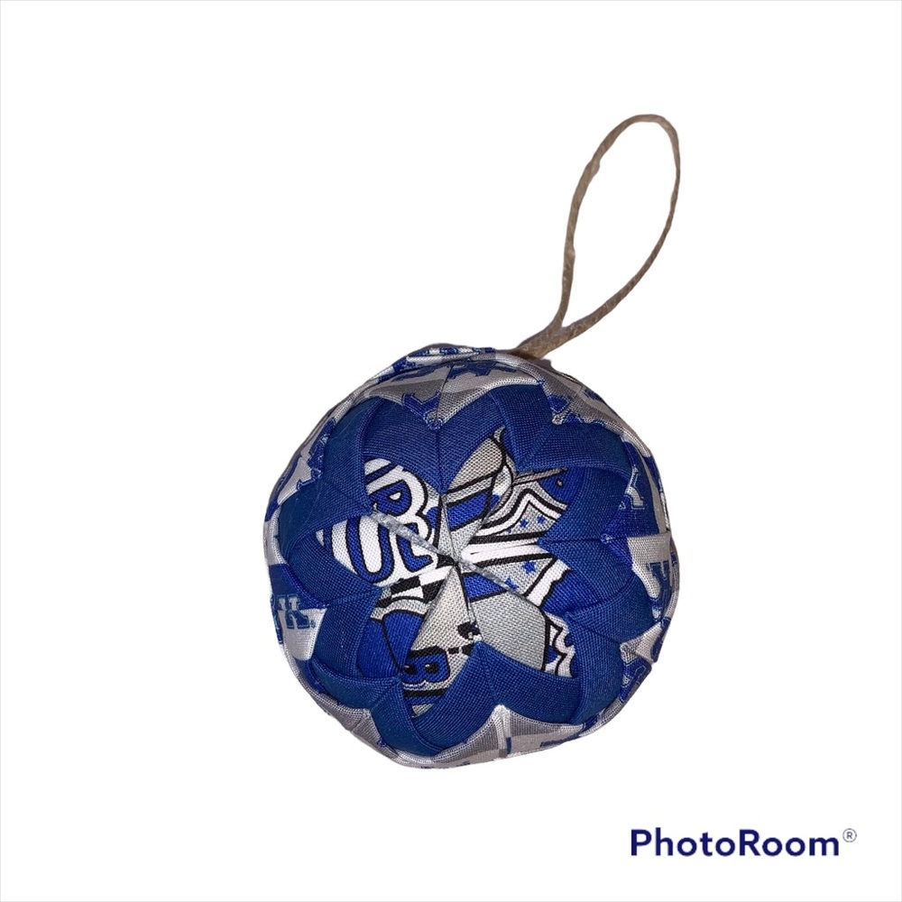 Handmade University of Kentucky Quilted Pinwheel Christmas Tree Ornament
